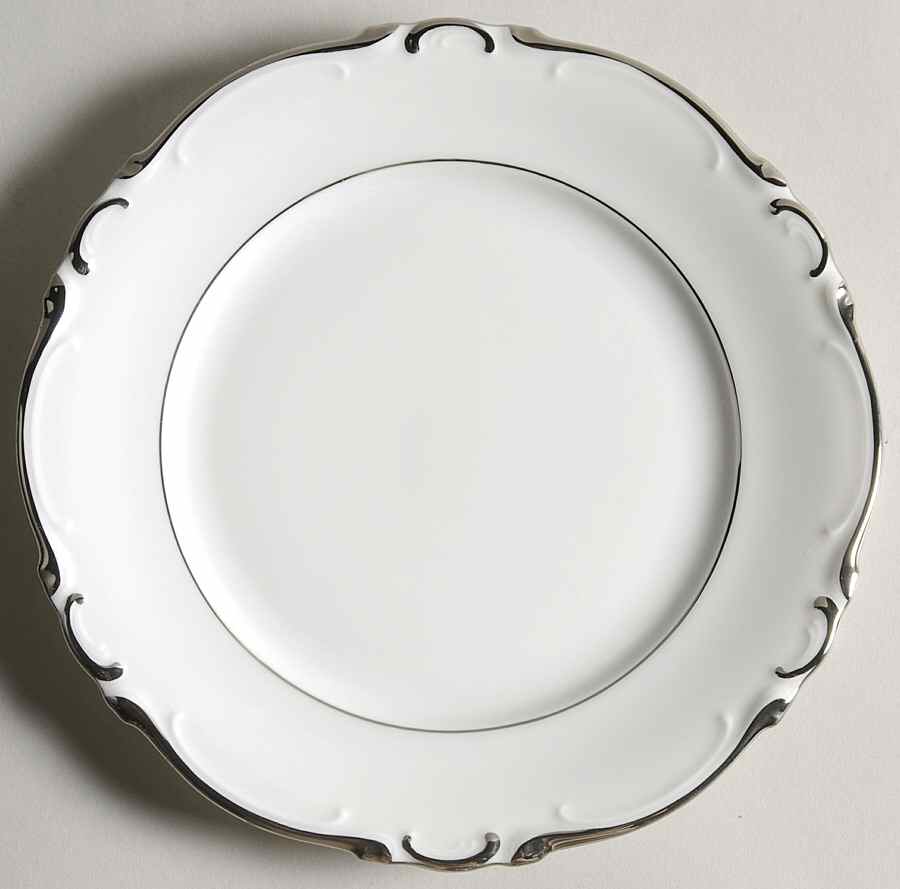 Elegance (Scroll Rim) Salad Plate by Crown Jewel-1