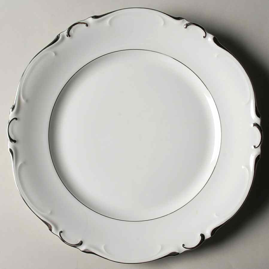 Elegance (Scroll Rim) Dinner Plate by Crown Jewel-1