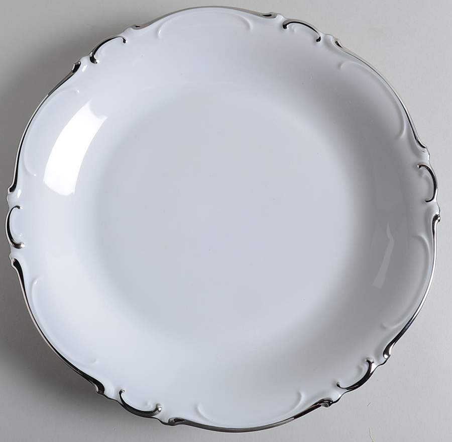 Elegance (Scroll Rim) 12" Chop Plate (Round Platter) by Crown Jewel-1