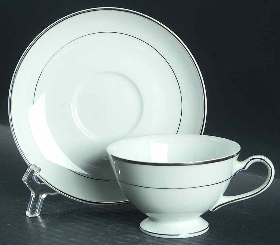 Fontainebleau Footed Cup & Saucer Set by Crown Jewel-1