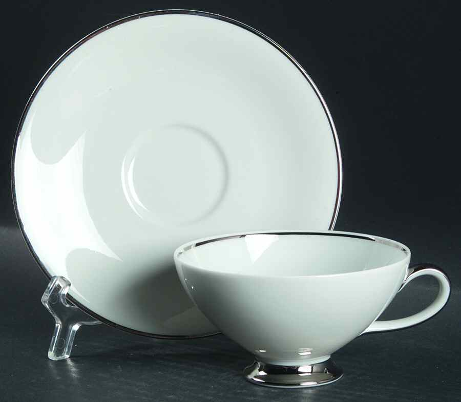 Monte Carlo Footed Cup & Saucer Set by Crown Jewel-1