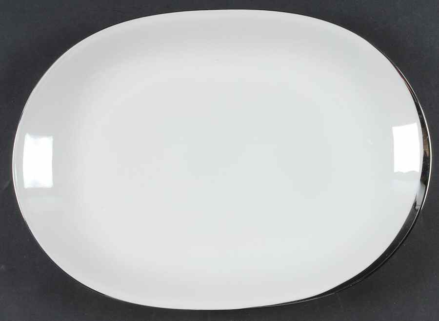 Silver Moon 13" Oval Serving Platter by Crown Jewel-1