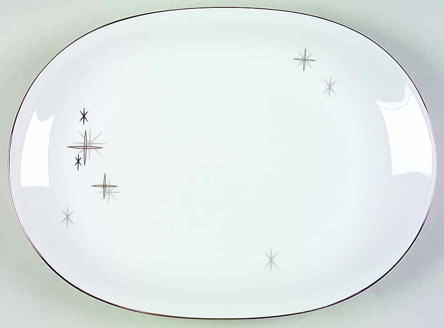Starlight 14" Oval Serving Platter by Crown Jewel-1