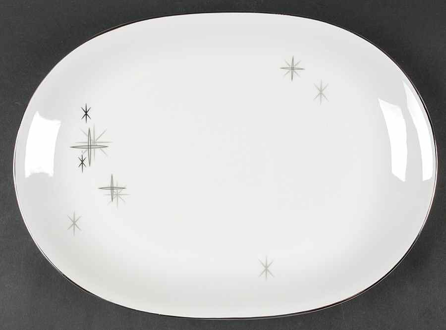 Starlight 13" Oval Serving Platter by Crown Jewel-1