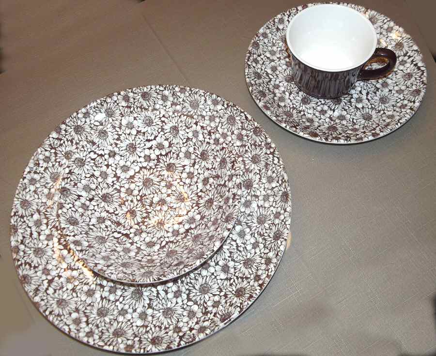 CRL1 Flat Cup & Saucer Set by Crown Lynn-1