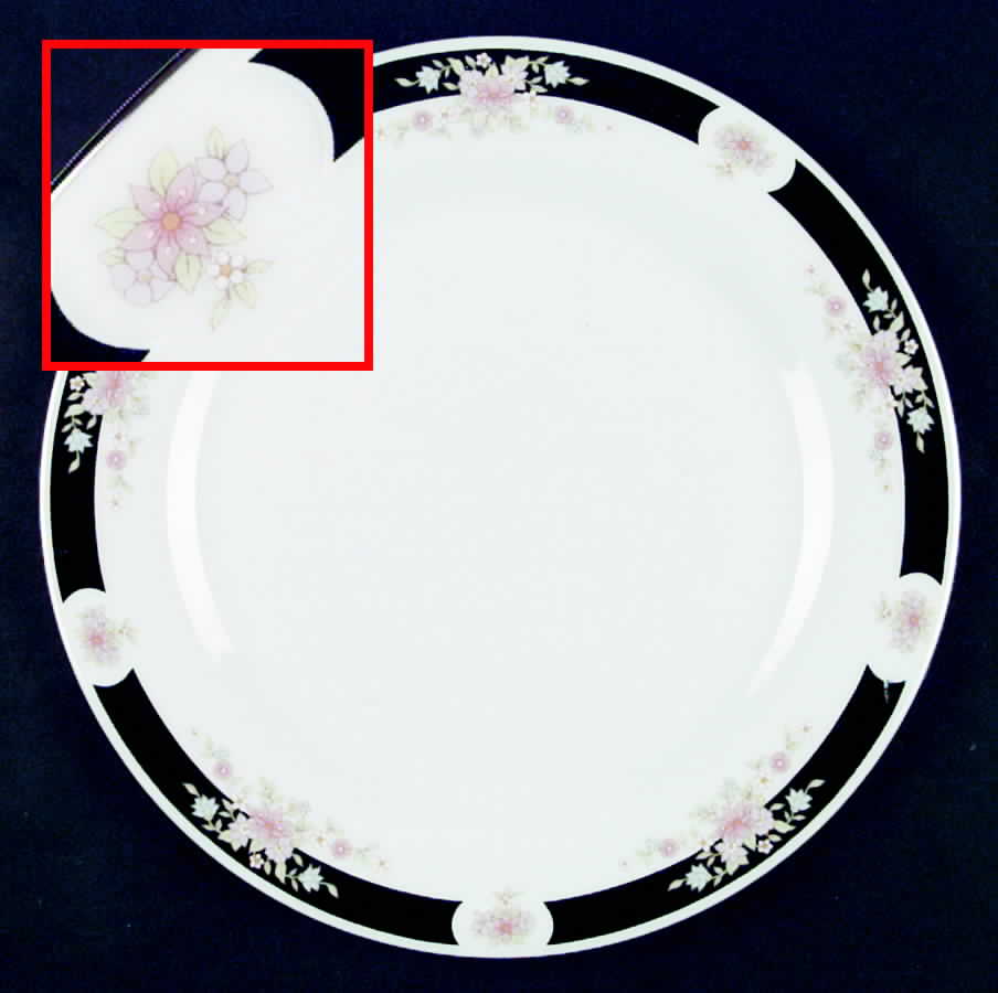 Adriana (Platinum Trim) Dinner Plate by Crown Ming-1