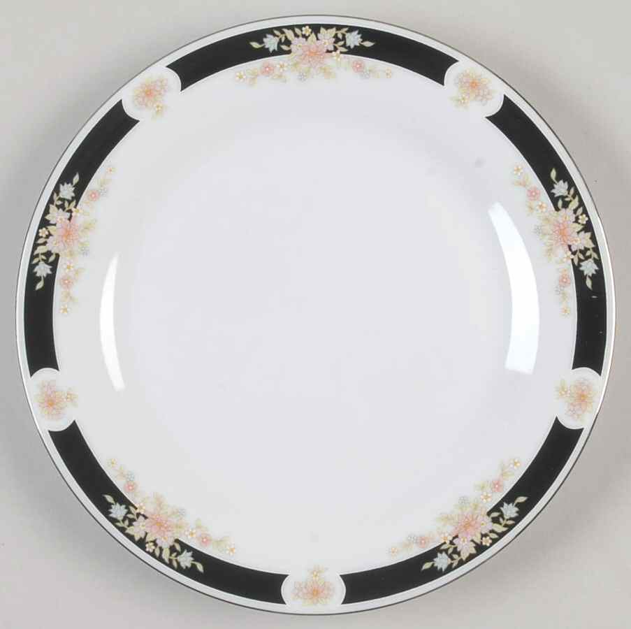 Adriana (Platinum Trim) Salad Plate by Crown Ming-1