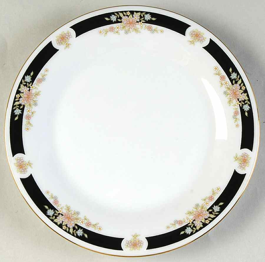 Adriana (Gold Trim) Salad Plate by Crown Ming-1