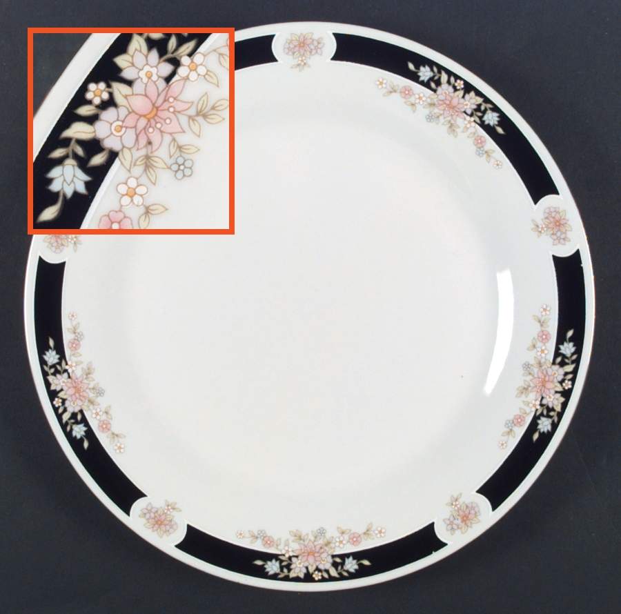 Adriana (Gold Trim) Dinner Plate by Crown Ming-1