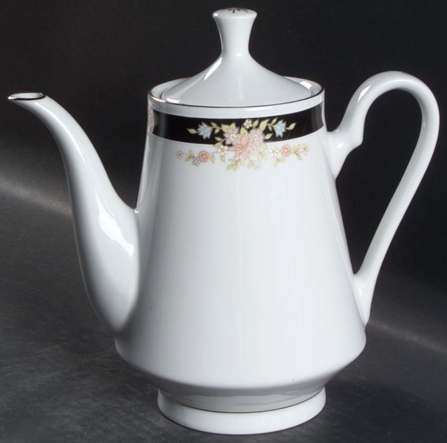 Adriana (Gold Trim) Coffee Pot & Lid by Crown Ming-1