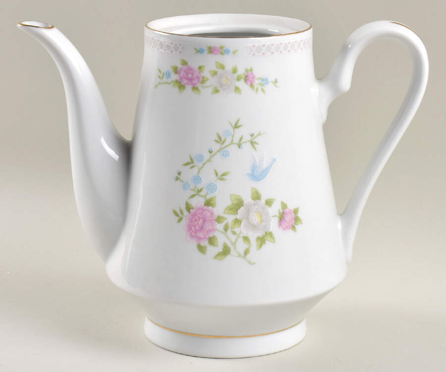 Bird of Paradise Coffee Pot No Lid by Crown Ming-1