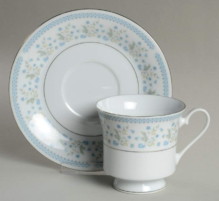Celeste Footed Cup & Saucer Set by Crown Ming-1
