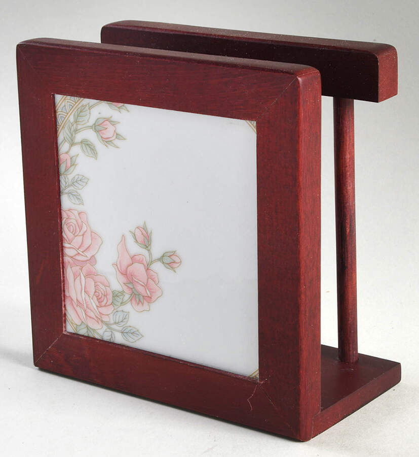 Christina 6 1/8" Rosewood Napkin Holder  HC by Crown Ming-1