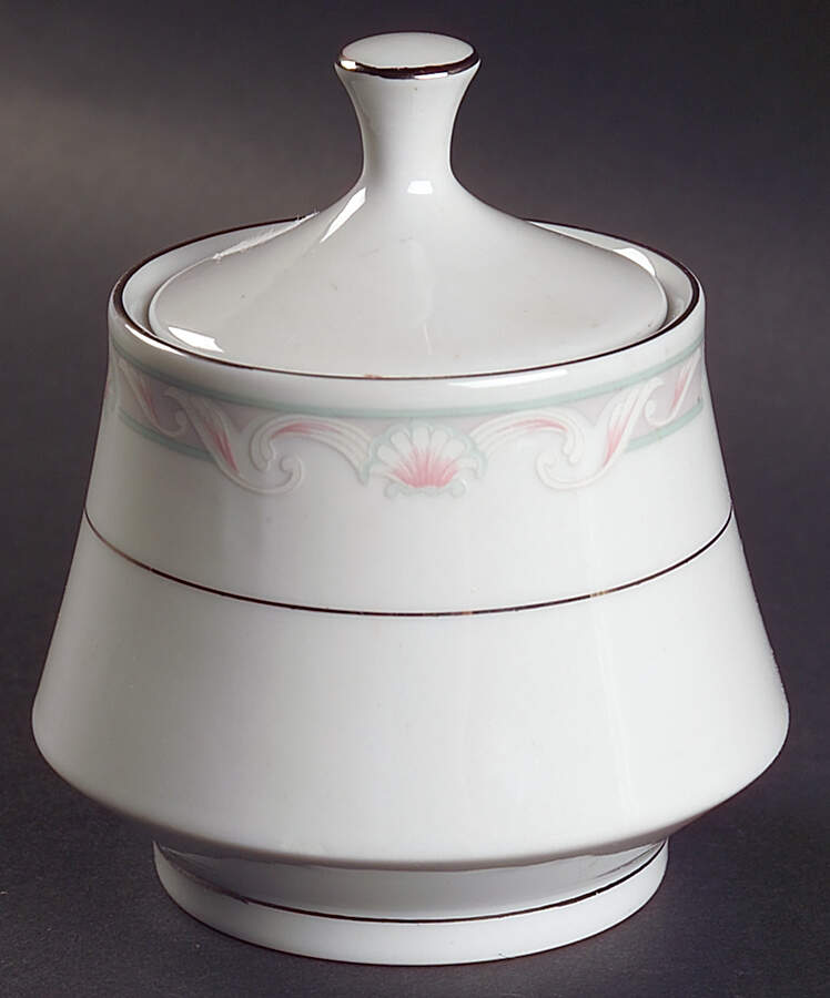 Coquille Sugar Bowl & Lid by Crown Ming-1