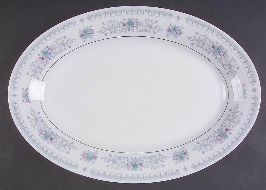 Harmony (Verge) 14" Oval Serving Platter by Crown Ming-1