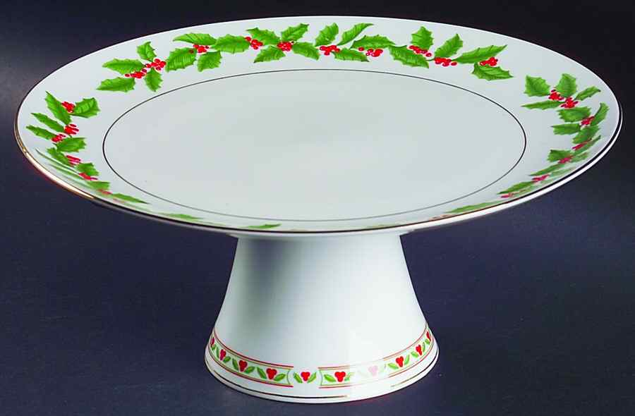 Holly 10" Diameter Pedestal Cake Stand by Crown Ming-1
