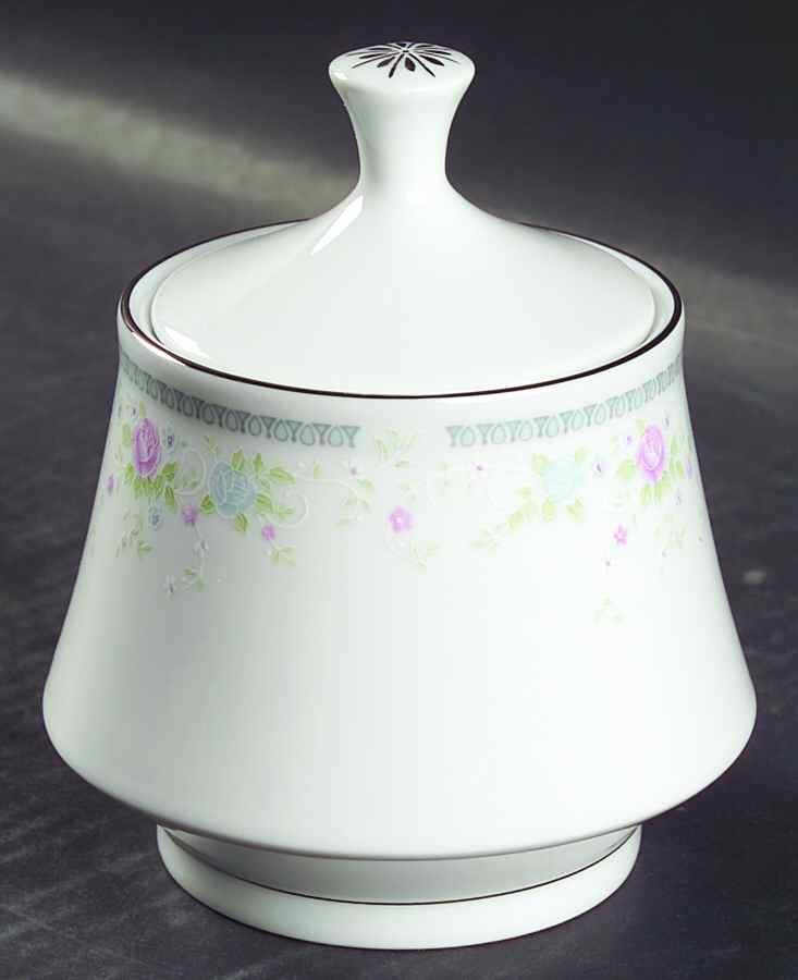 Nosegay Sugar Bowl & Lid by Crown Ming-1