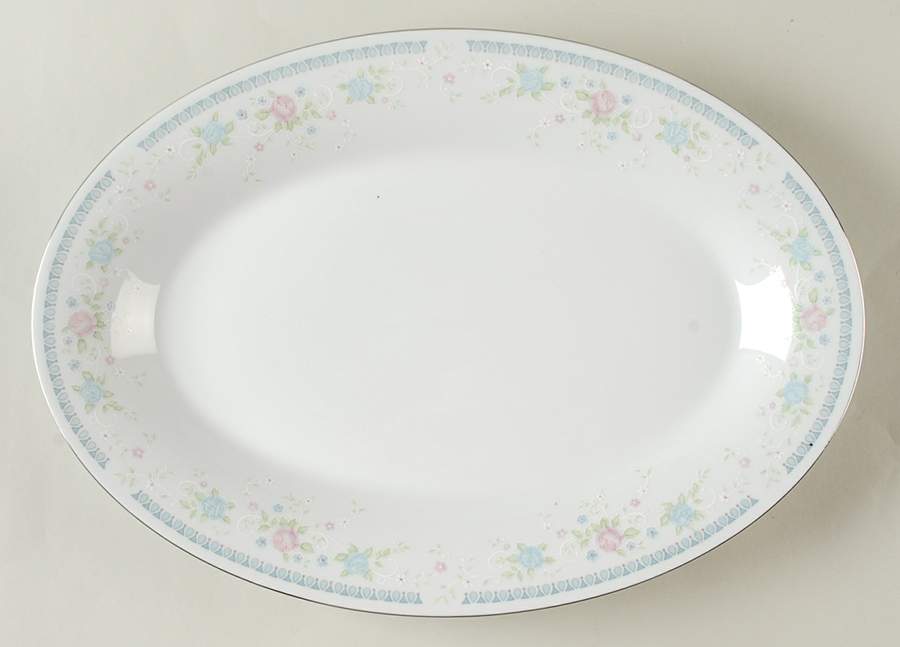 Nosegay 14" Oval Serving Platter by Crown Ming-1