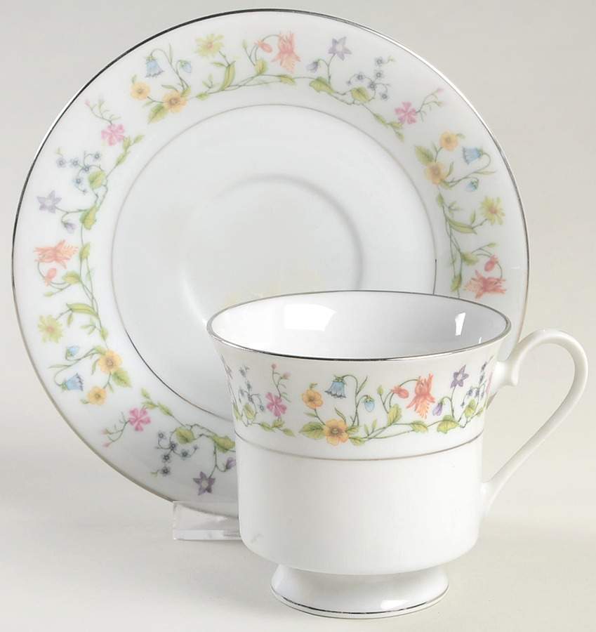 Susan Footed Cup & Saucer Set by Crown Ming-1