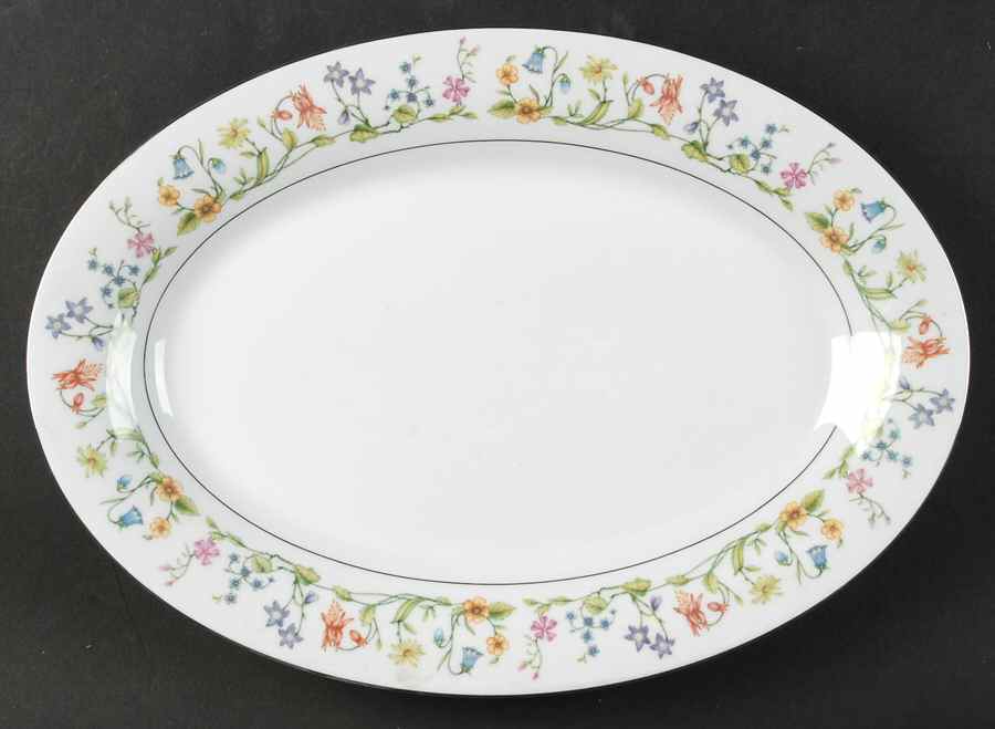 Susan 14" Oval Serving Platter by Crown Ming-1