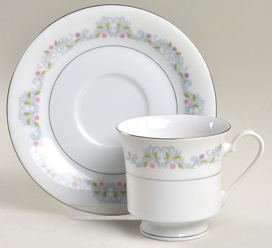 Windsor Footed Cup & Saucer Set by Crown Ming-1