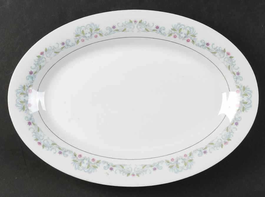 Windsor 14" Oval Serving Platter by Crown Ming-1
