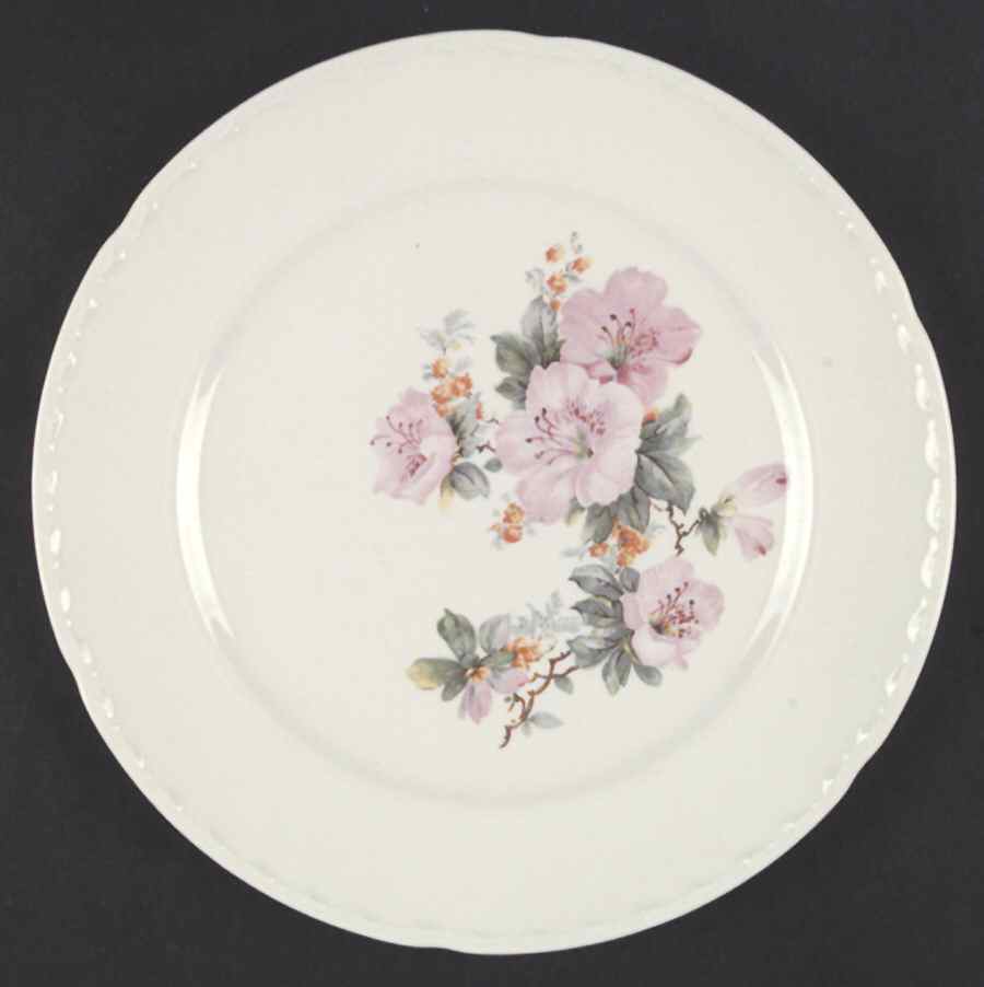 Apple Blossom Luncheon Plate by Crooksville-1