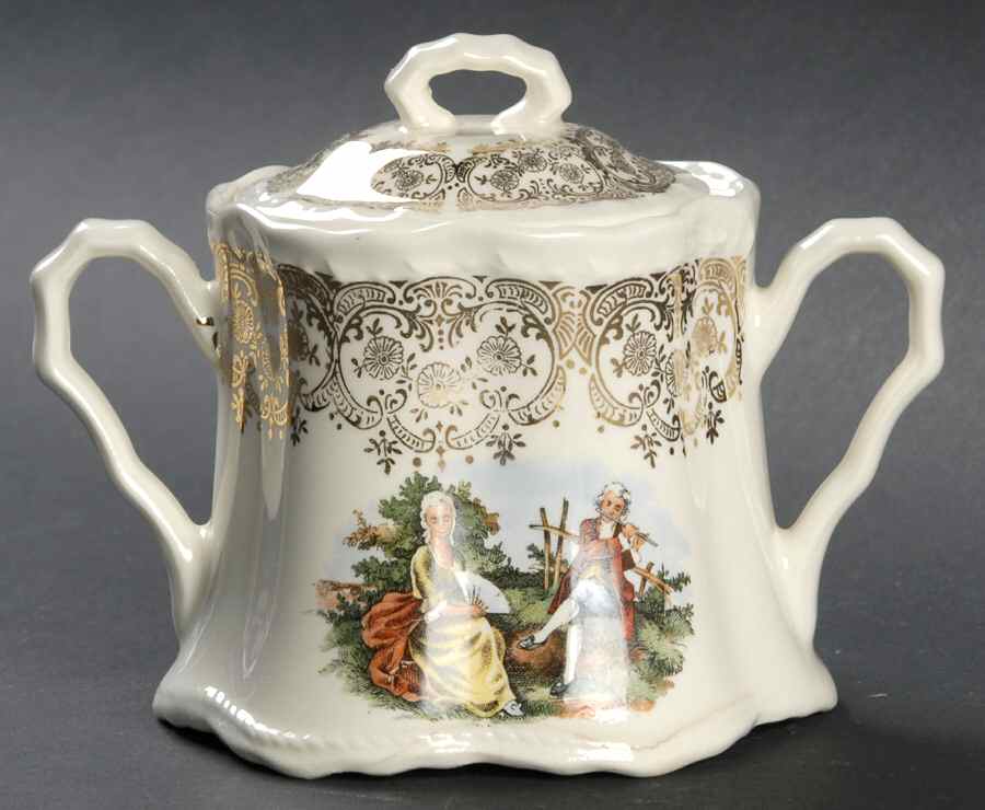 CRO10 Sugar Bowl & Lid by Crooksville-1