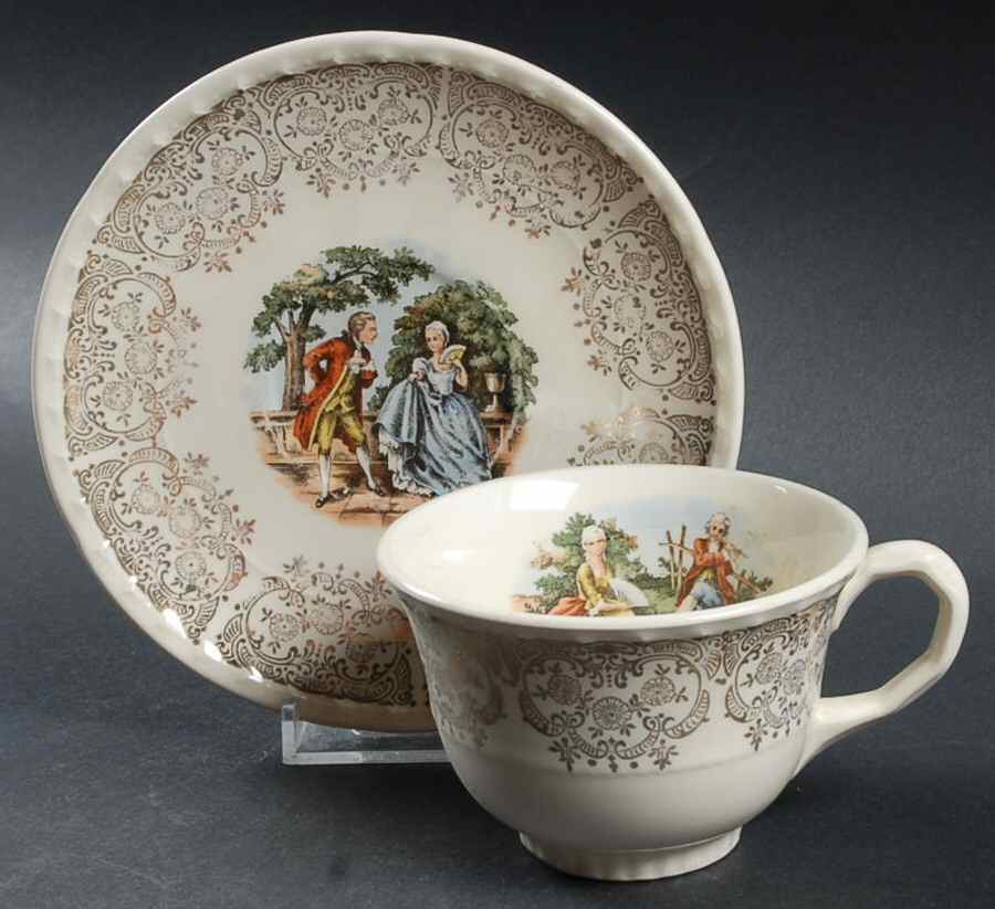 CRO10 Flat Cup & Saucer Set by Crooksville-1
