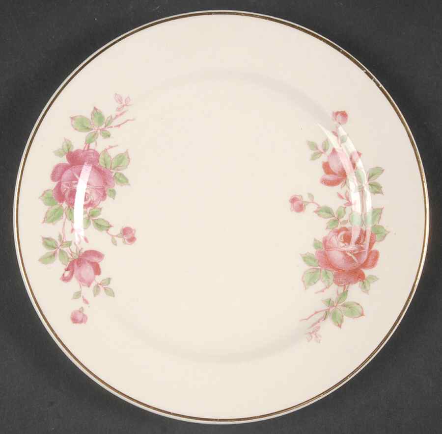 Wild Rose Bread & Butter Plate by Crooksville-1