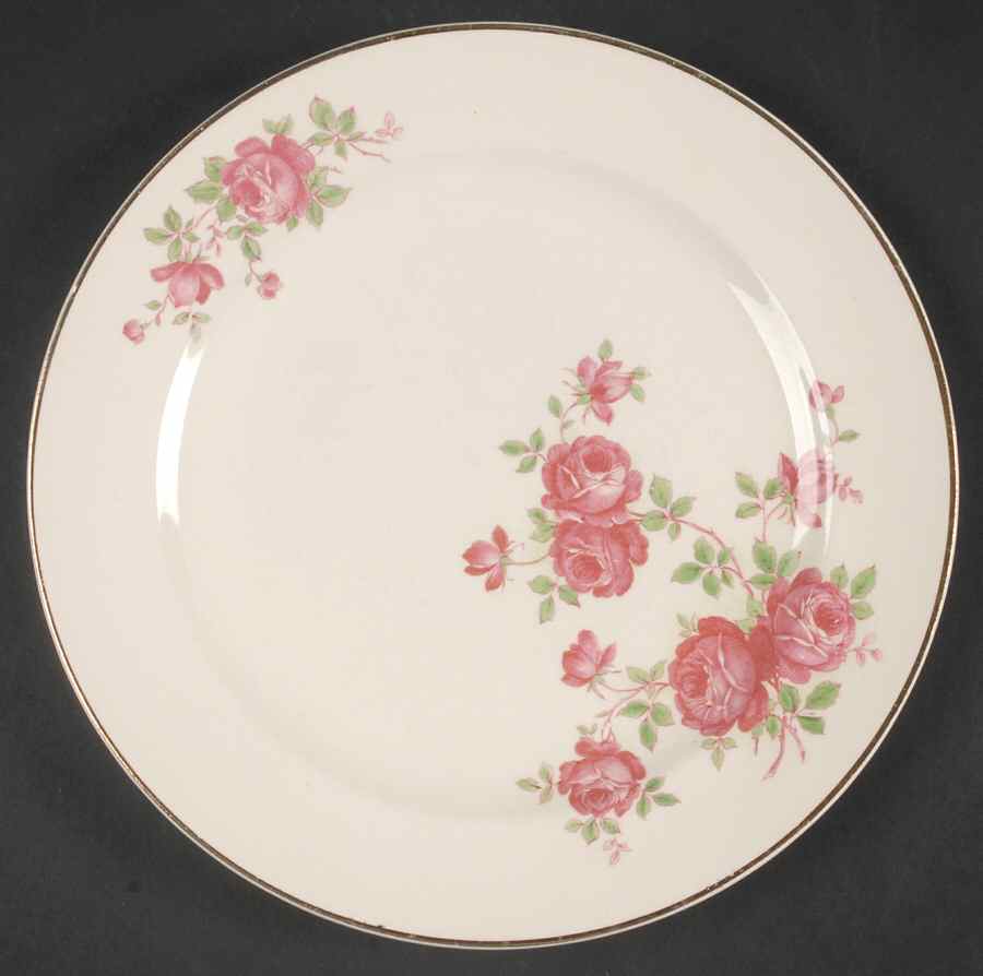 Wild Rose Luncheon Plate by Crooksville-1