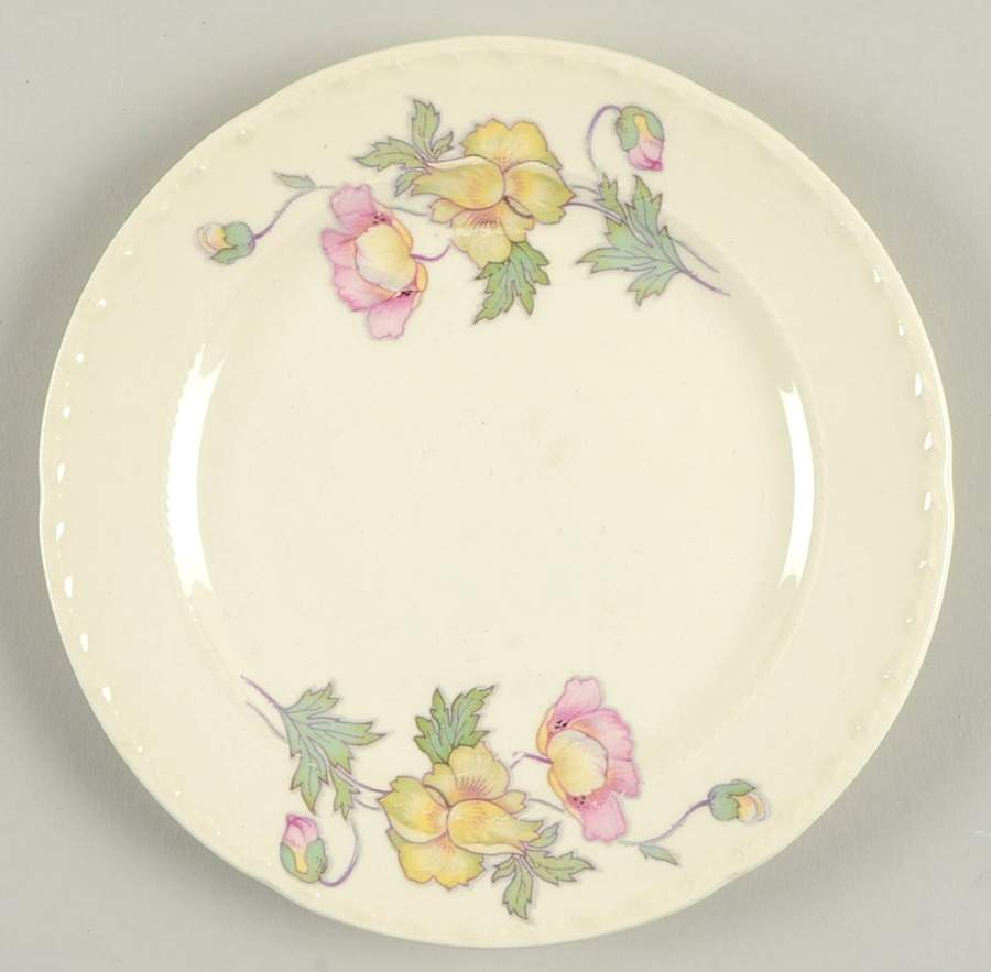 James California Poppy Bread & Butter Plate by Crooksville-1