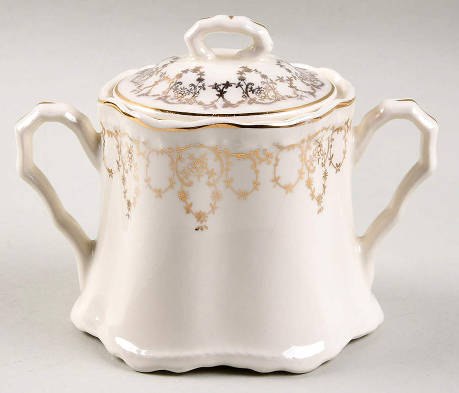 Lorraine Sugar Bowl & Lid by Crooksville-1