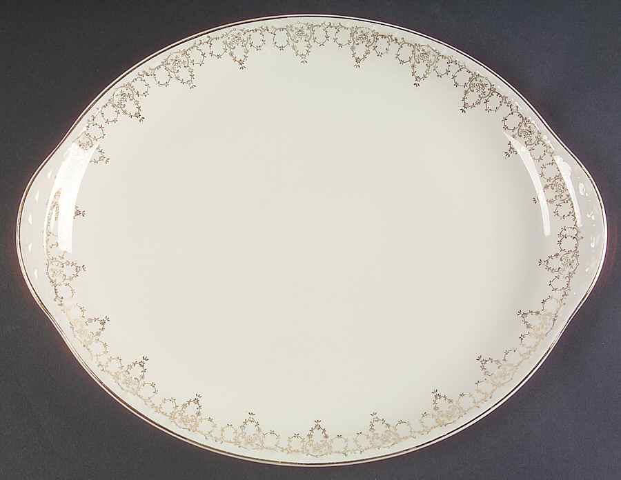 Lorraine 14" Oval Serving Platter by Crooksville-1