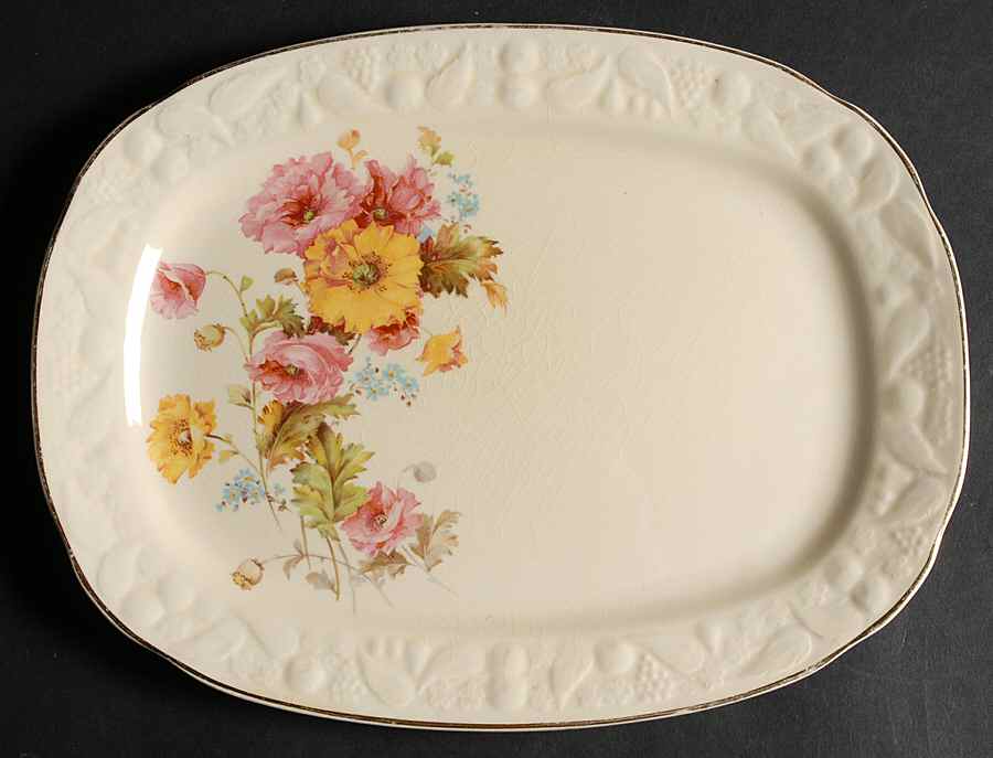 1238 11" Oval Serving Platter by Crooksville-1