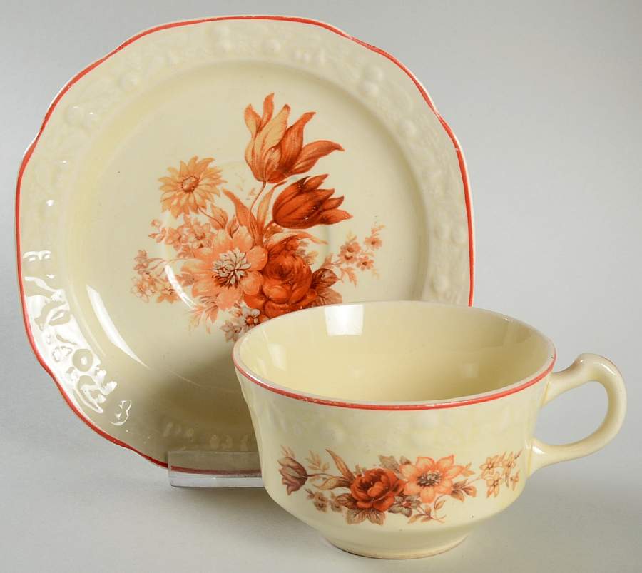 CRO50 Flat Cup & Saucer Set by Crooksville-1