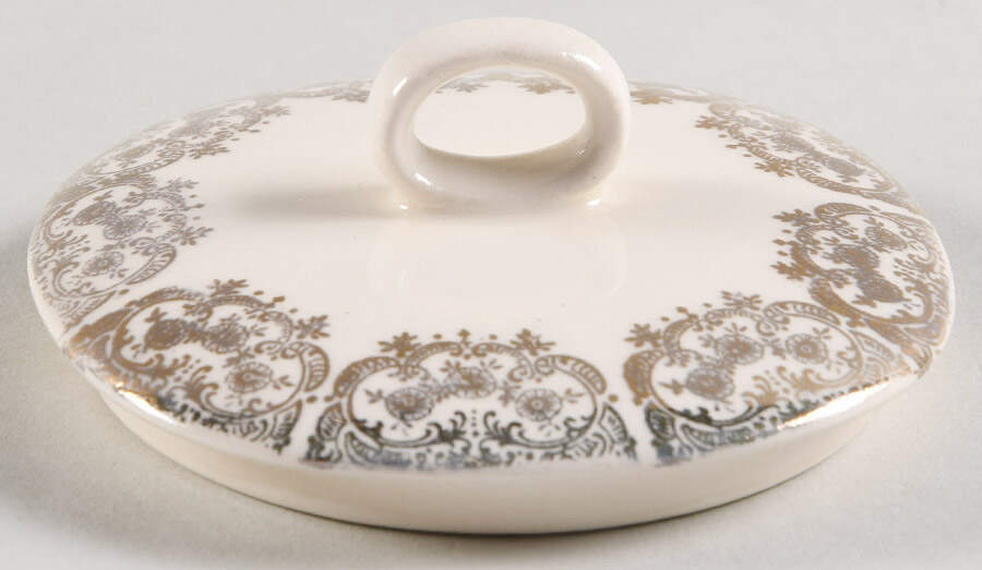 Delmar Rose Lid for Sugar Bowl by Crooksville-1
