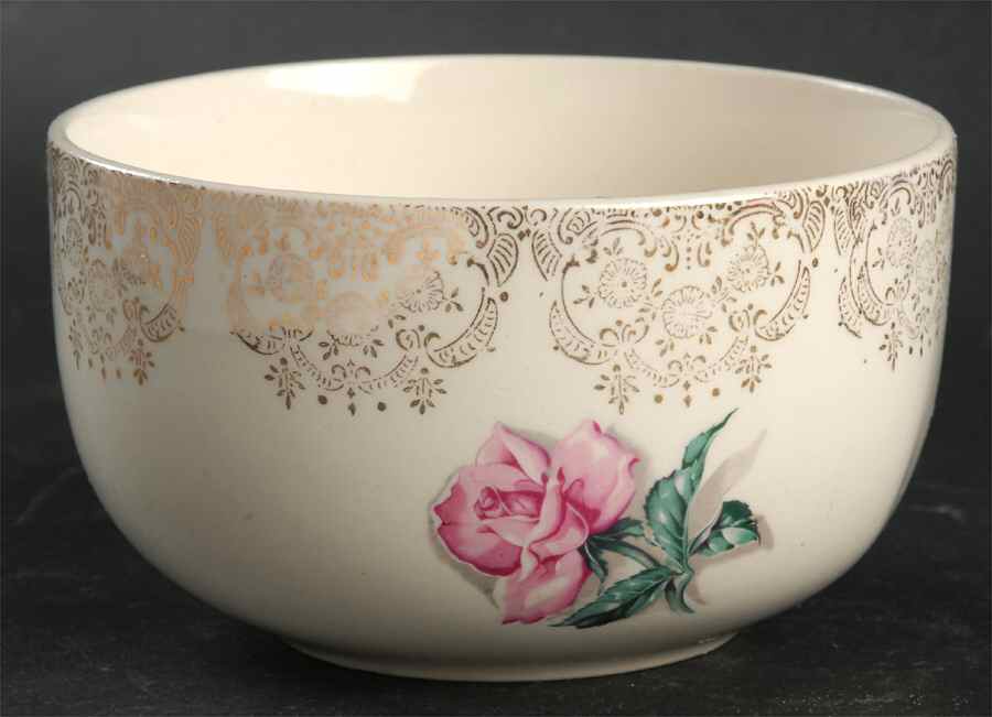 Delmar Rose Cranberry Bowl by Crooksville-1