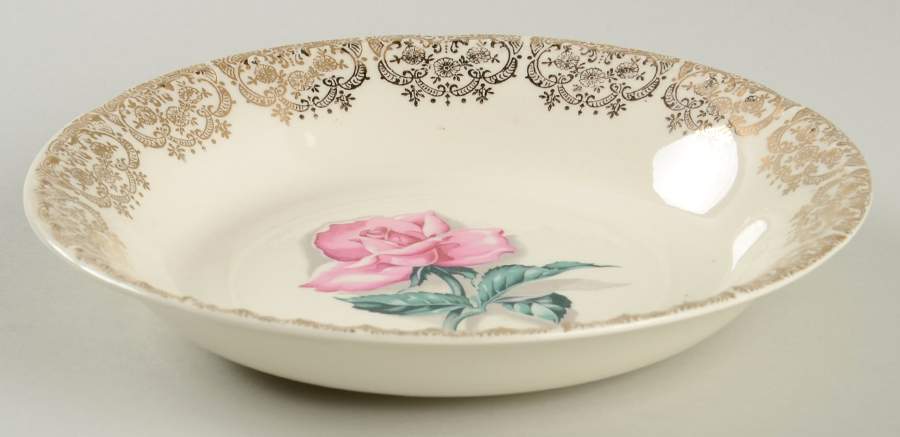 Delmar Rose Coupe Soup Bowl by Crooksville-1