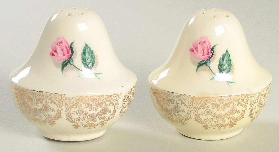 Delmar Rose Salt & Pepper Set by Crooksville-1