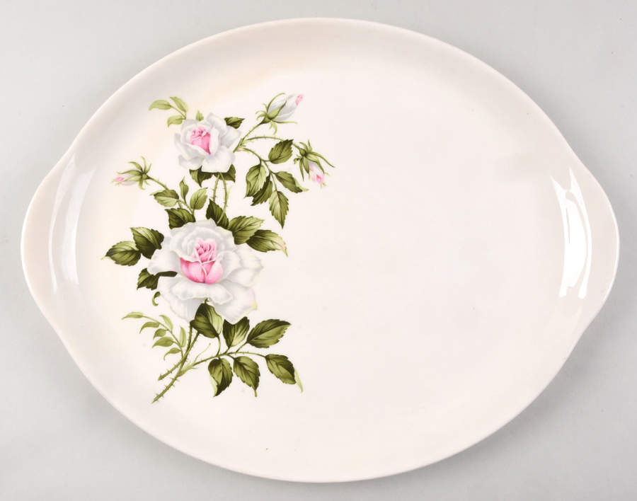 Dinner Rose 13" Oval Serving Platter by Crooksville-1