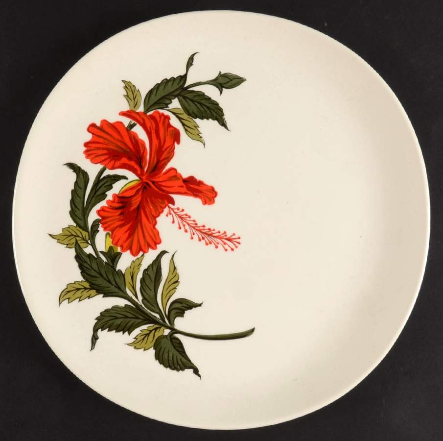 Flamingo Luncheon Plate by Crooksville-1
