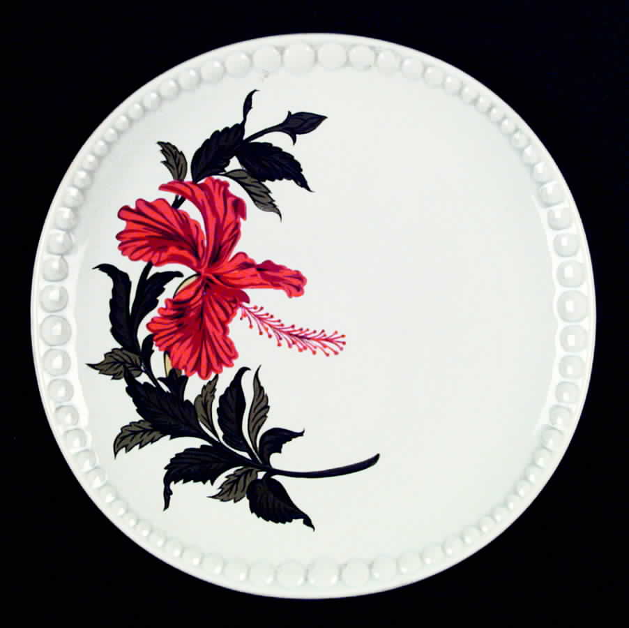 Hibiscus Dinner Plate by Crooksville-1