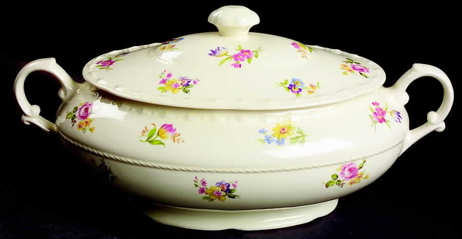 Little Bouquet Oval Covered Vegetable by Crooksville-1