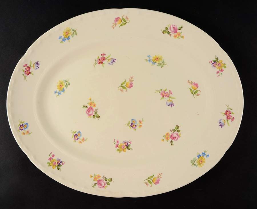 Little Bouquet 13" Oval Serving Platter by Crooksville-1