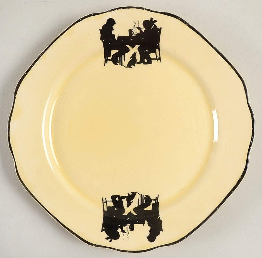 Silhouette Square Salad Plate by Crooksville-1