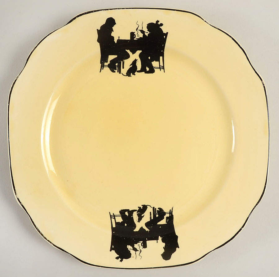 Silhouette Square Dinner Plate by Crooksville-1