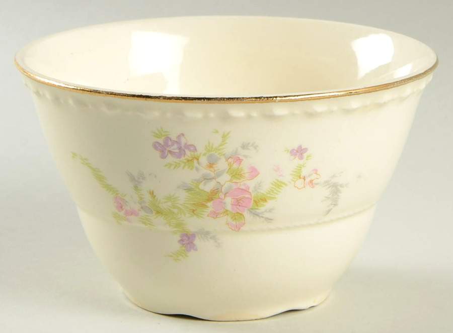Spring Blossom Cranberry Bowl by Crooksville-1