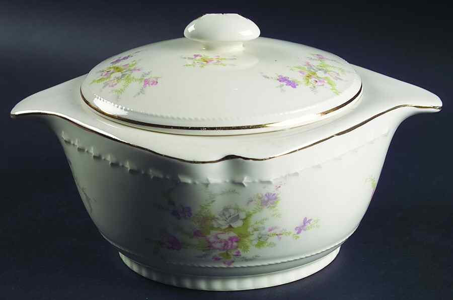 Spring Blossom 1.5 Qt Round Covered Casserole by Crooksville-1
