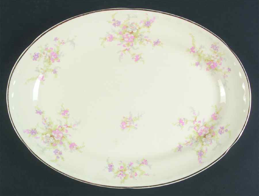 Spring Blossom 13" Oval Serving Platter by Crooksville-1